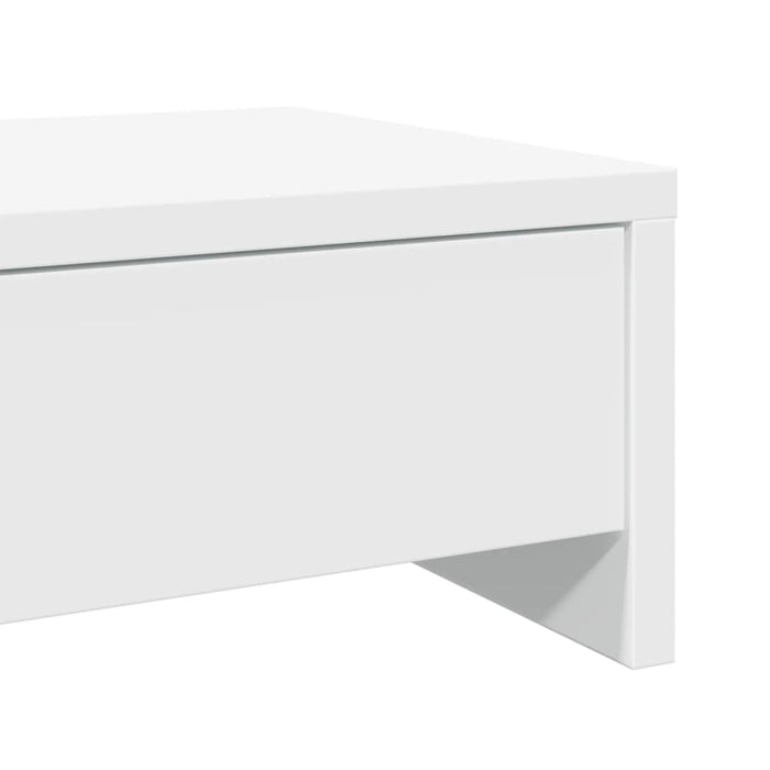 Monitor Stand With Drawers White 50X27X15 Cm Engineered Wood Npallo