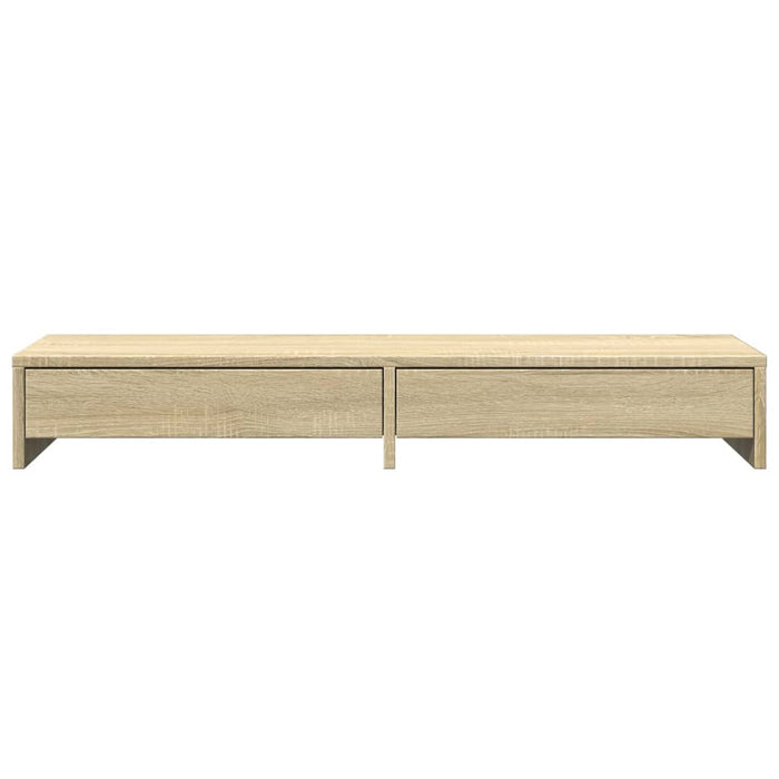 Monitor Stand With Drawers Sonoma Oak 100X27X15 Cm Engineered Wood Npalix