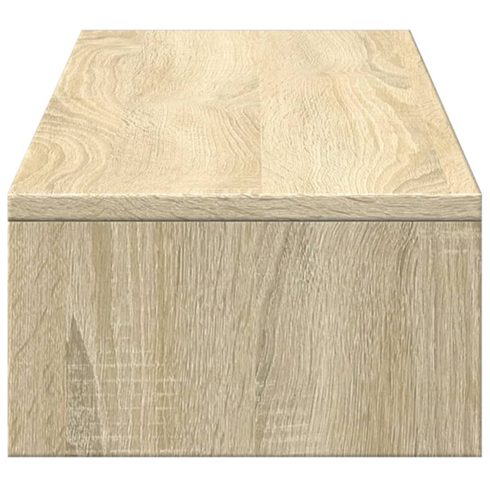 Monitor Stand With Drawers Sonoma Oak 100X27X15 Cm Engineered Wood Npalix