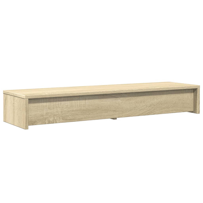 Monitor Stand With Drawers Sonoma Oak 100X27X15 Cm Engineered Wood Npalix