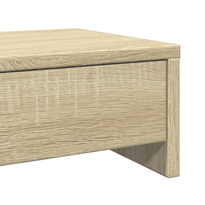Monitor Stand With Drawers Sonoma Oak 100X27X15 Cm Engineered Wood Npalix