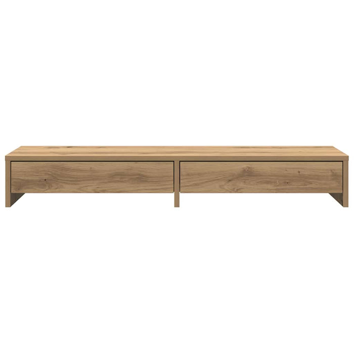Monitor Stand With Drawers Artisian Oak 100X27X15 Cm Engineered Wood Npalin