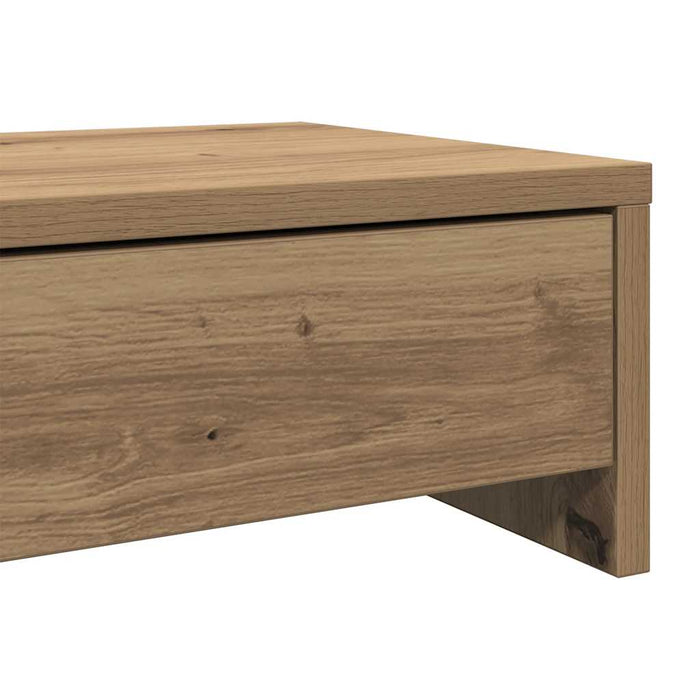 Monitor Stand With Drawers Artisian Oak 100X27X15 Cm Engineered Wood Npalin