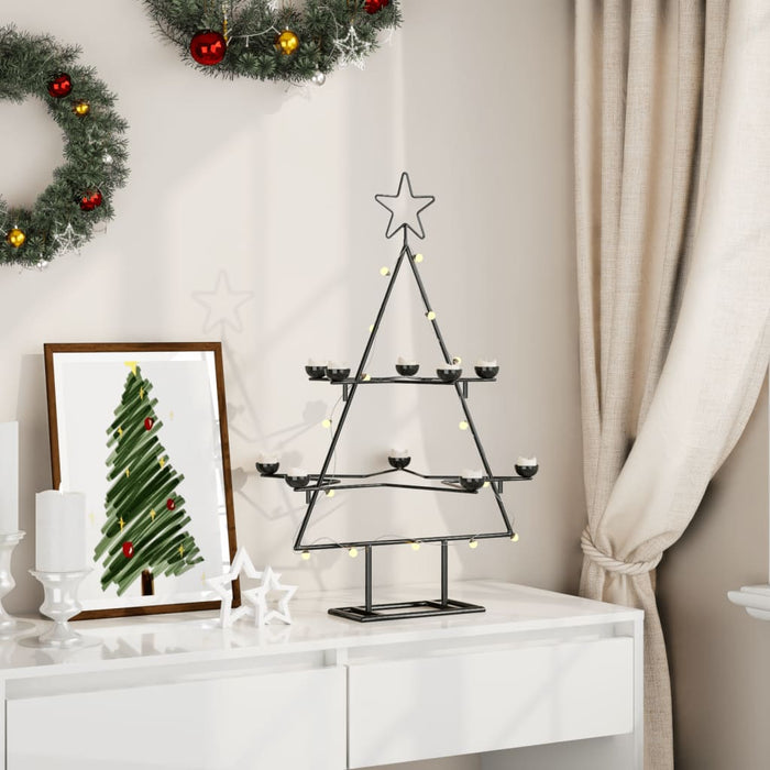 Metal Christmas Tree For Decoration Black 75 Cm Abonklx