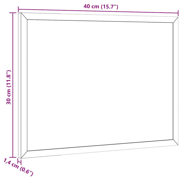 Magnetic Whiteboard With Solid Pine Wood Frame 40X30 Cm Aboiabo