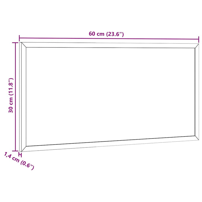 Magnetic Whiteboard With Solid Pine Wood Frame 60X30 Cm Aboiabx