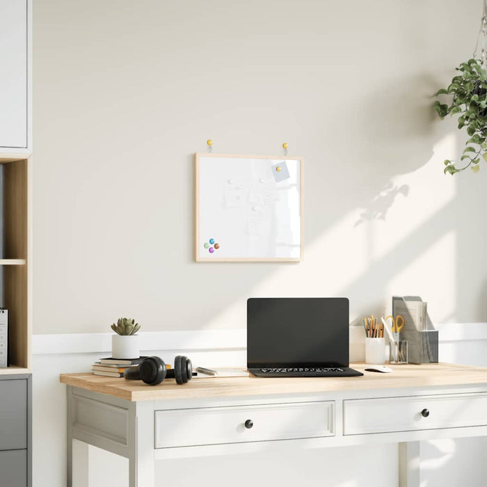 Magnetic Whiteboard With Solid Pine Wood Frame 40X40 Cm Aboiabt