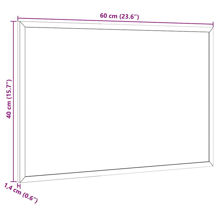 Magnetic Whiteboard With Solid Pine Wood Frame 60X40 Cm Aboiaba