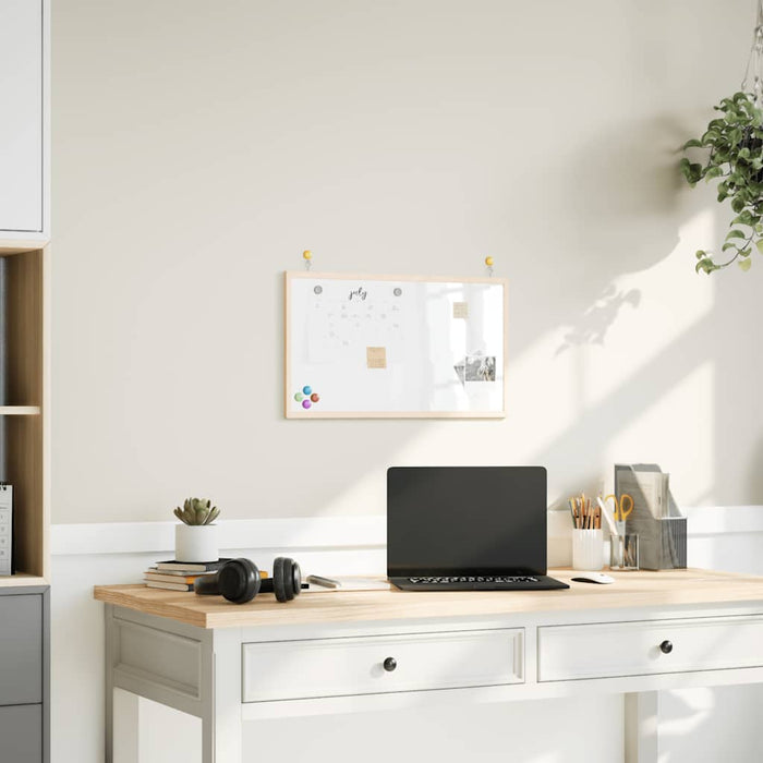 Magnetic Whiteboard With Solid Pine Wood Frame 60X40 Cm Aboiaba