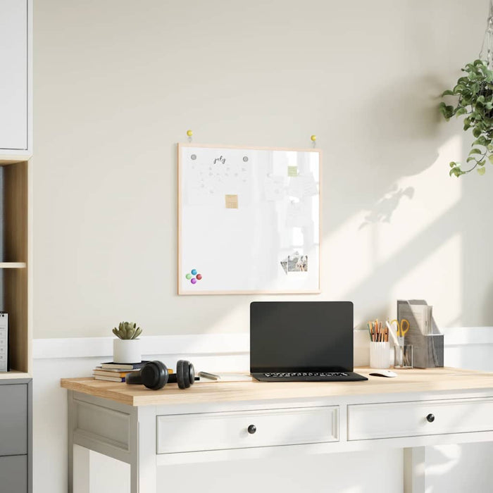 Magnetic Whiteboard With Solid Pine Wood Frame 60X55 Cm Aboiabp