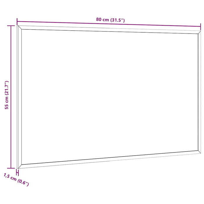 Magnetic Whiteboard With Solid Pine Wood Frame 80X55 Cm Aboiabl