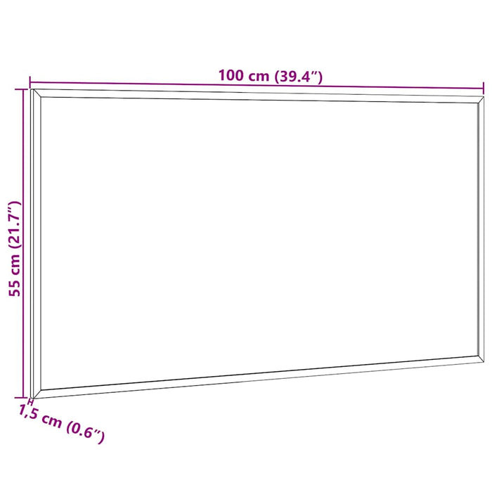 Magnetic Whiteboard With Solid Pine Wood Frame 100X55 Cm Aboiabi