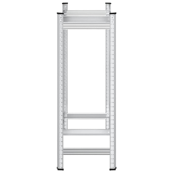 2-Layer Tyre Shelf Silver 110X40X109 Cm Steel Abolkll