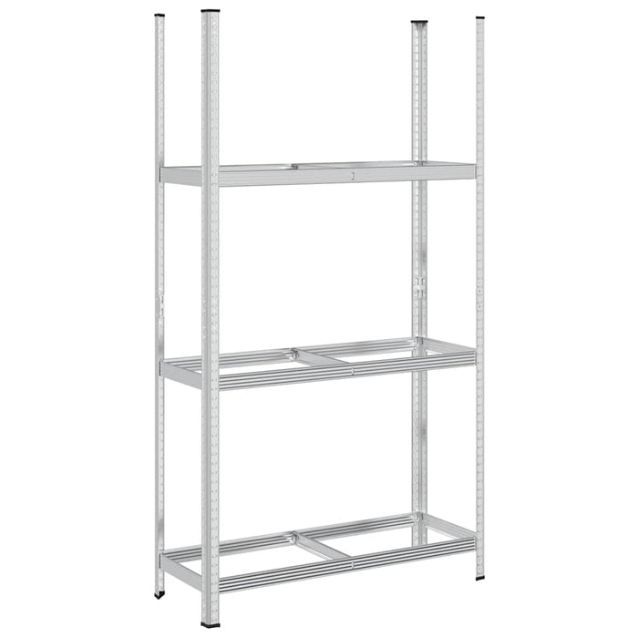 3-Layer Tyre Shelf Silver 110X40X200 Cm Steel Abolkib