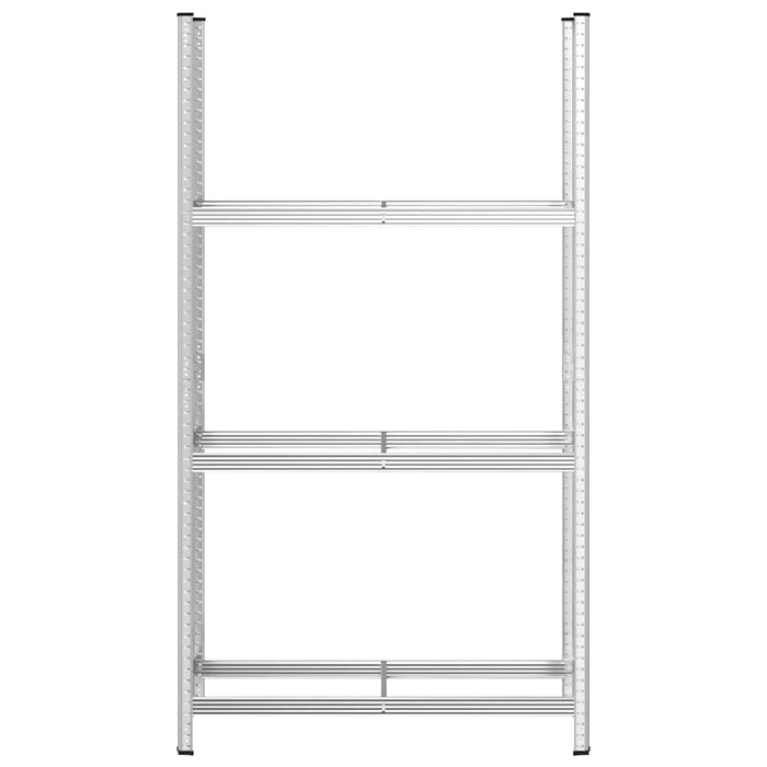 3-Layer Tyre Shelf Silver 110X40X200 Cm Steel Abolkib