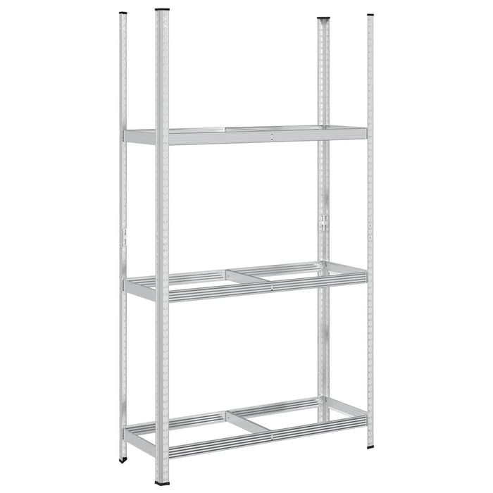 3-Layer Tyre Shelf Silver 110X40X200 Cm Steel Abolkib