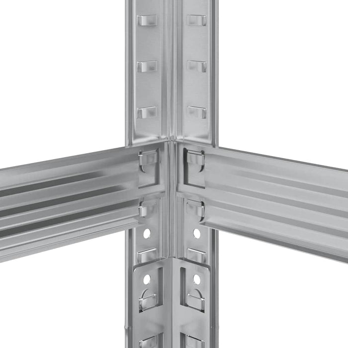 3-Layer Tyre Shelf Silver 110X40X200 Cm Steel Abolkib