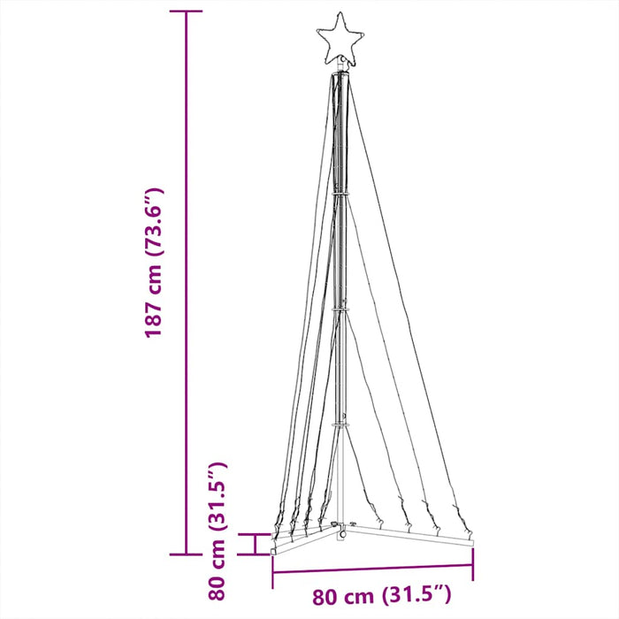 Christmas Tree Light 339 Leds Cold White 187 Cm Abolaxk