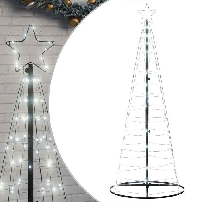 Led Christmas Tree 200 Leds Cold White 182 Cm Abolaak