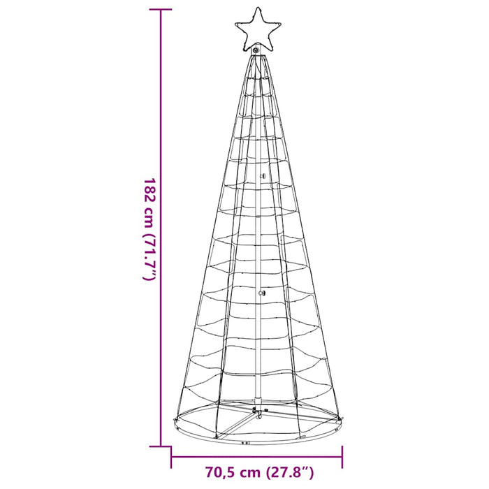 Led Christmas Tree 200 Leds Cold White 182 Cm Abolaak