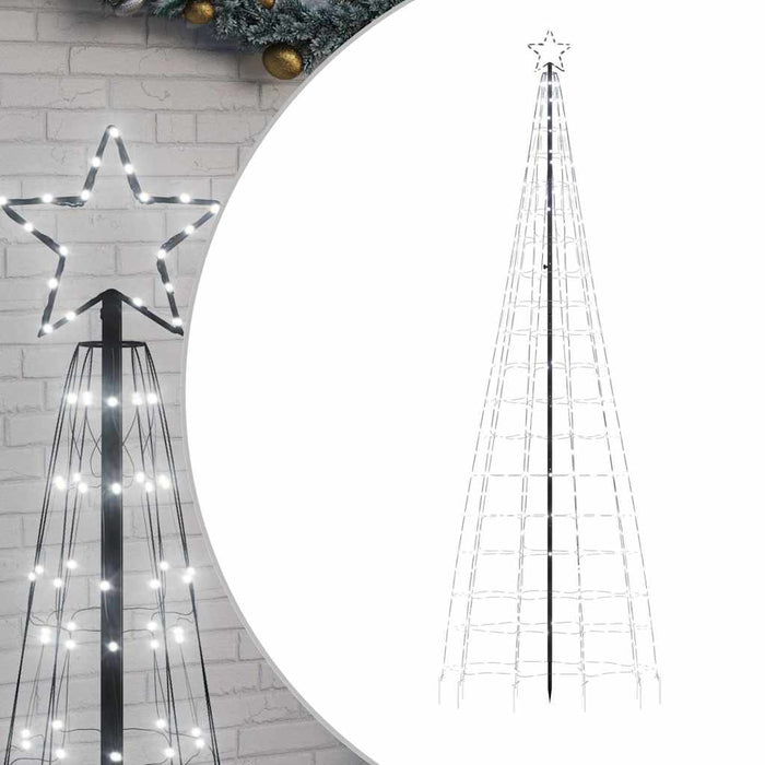 Christmas Tree Light With Spikes 570 Leds Cold White 300 Cm Abolall