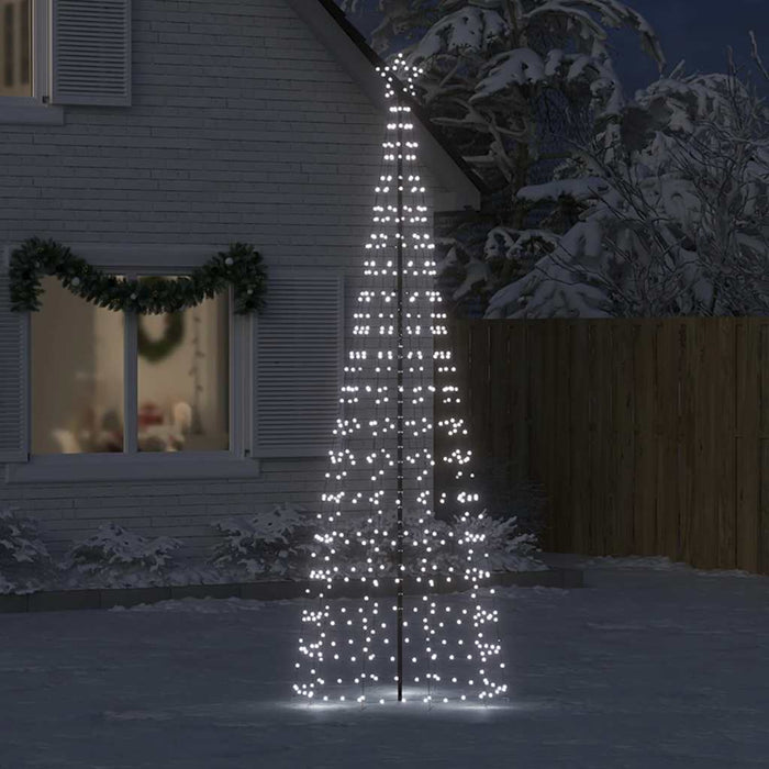 Christmas Tree Light With Spikes 570 Leds Cold White 300 Cm Abolall