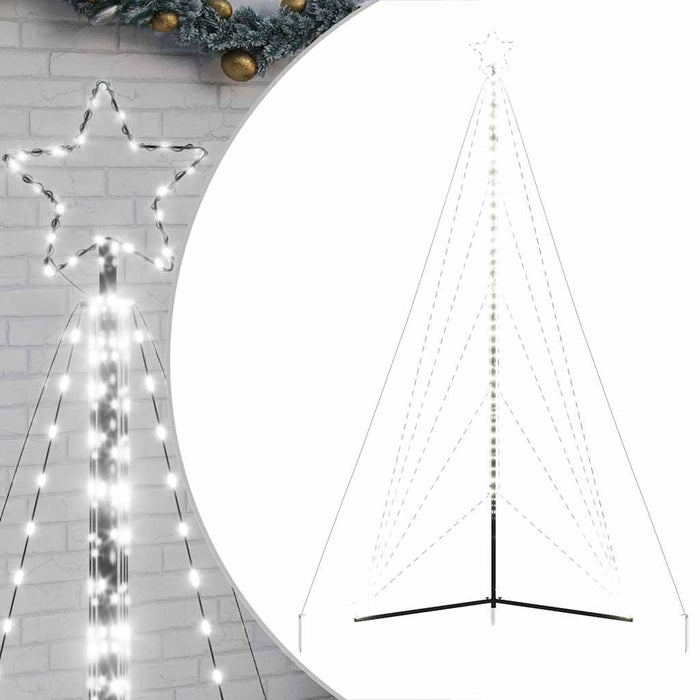 Christmas Tree Light 615 Leds Cold White 404.5 Cm Abolaia