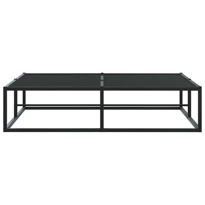 Double Size Bed Frame Without Mattress Black 137X187 Cm Metal Aboiatb