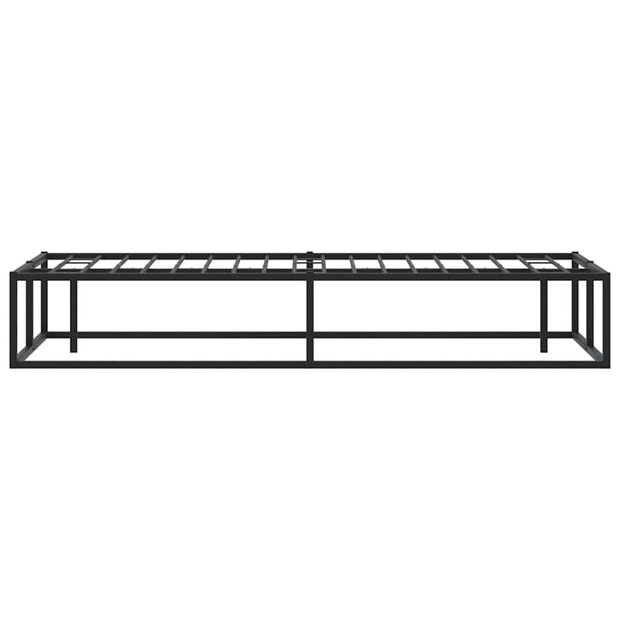 Double Size Bed Frame Without Mattress Black 137X187 Cm Metal Aboiatb