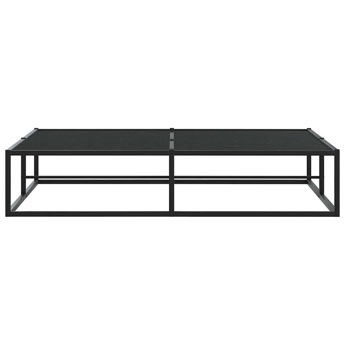 Queen Size Bed Frame Without Mattress Black 153X203 Cm Metal Aboiato