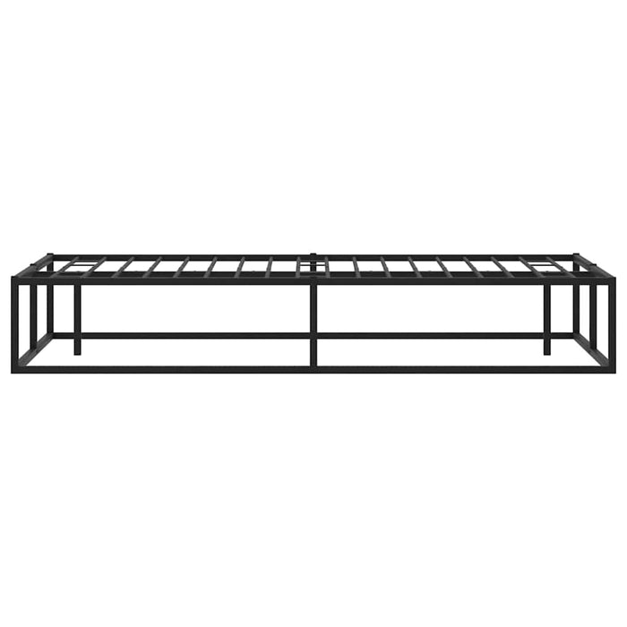Queen Size Bed Frame Without Mattress Black 153X203 Cm Metal Aboiato