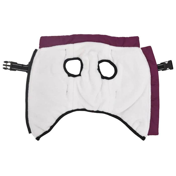 Dog Coat With Harness Waterproof Reflective Purple M Abokkbx