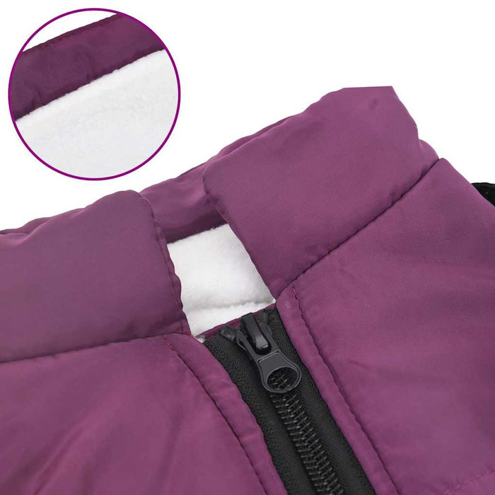 Dog Coat With Harness Waterproof Reflective Purple Xl Abokkba