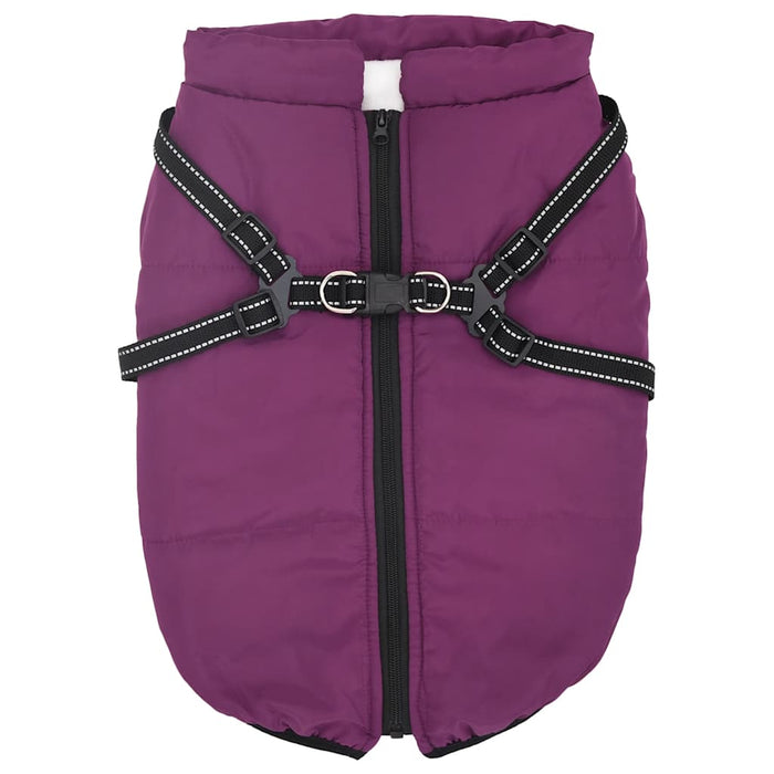 Dog Coat With Harness Waterproof Reflective Purple 3Xl Abokkbl