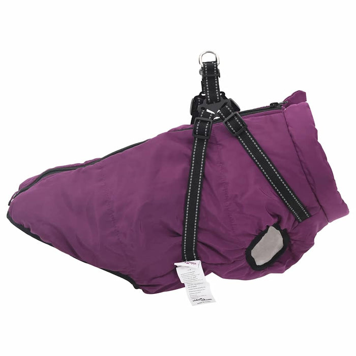 Dog Coat With Harness Waterproof Reflective Purple 3Xl Abokkbl