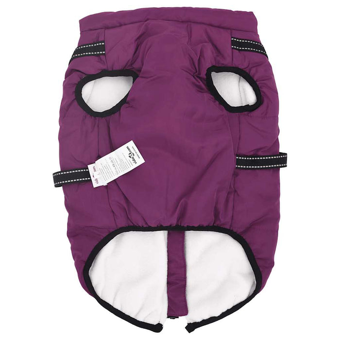 Dog Coat With Harness Waterproof Reflective Purple 3Xl Abokkbl