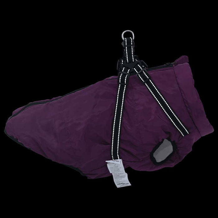 Dog Coat With Harness Waterproof Reflective Purple 3Xl Abokkbl