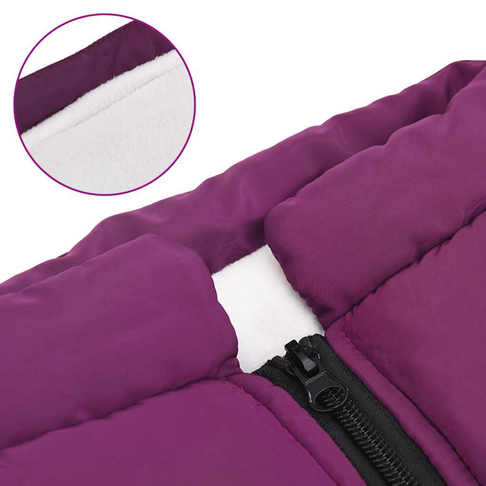 Dog Coat With Harness Waterproof Reflective Purple 3Xl Abokkbl