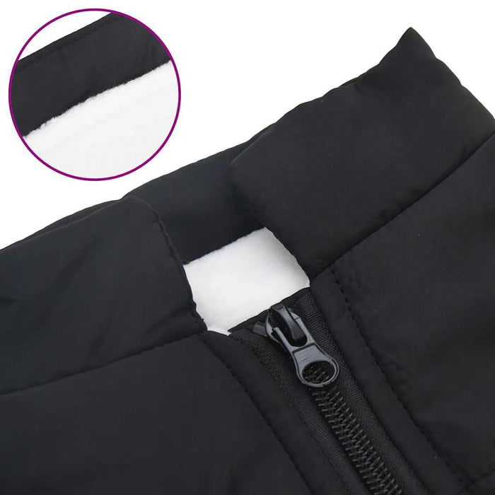 Dog Coat With Harness Waterproof Reflective Black L Abokkbk
