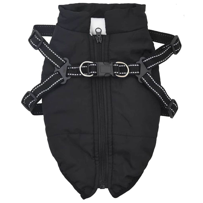 Dog Coat With Harness Waterproof Reflective Black 2Xl Abokkoo