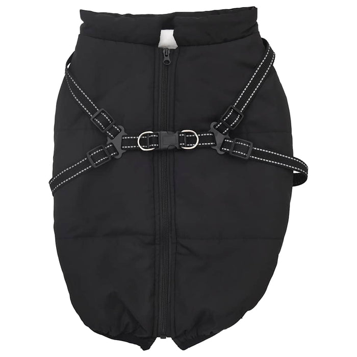 Dog Coat With Harness Waterproof Reflective Black 3Xl Abokkox