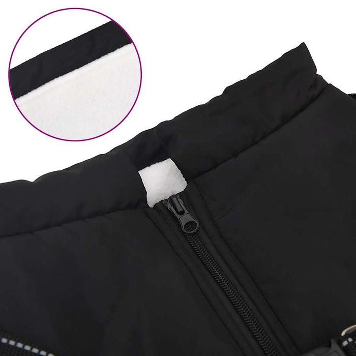 Dog Coat With Harness Waterproof Reflective Black 3Xl Abokkox