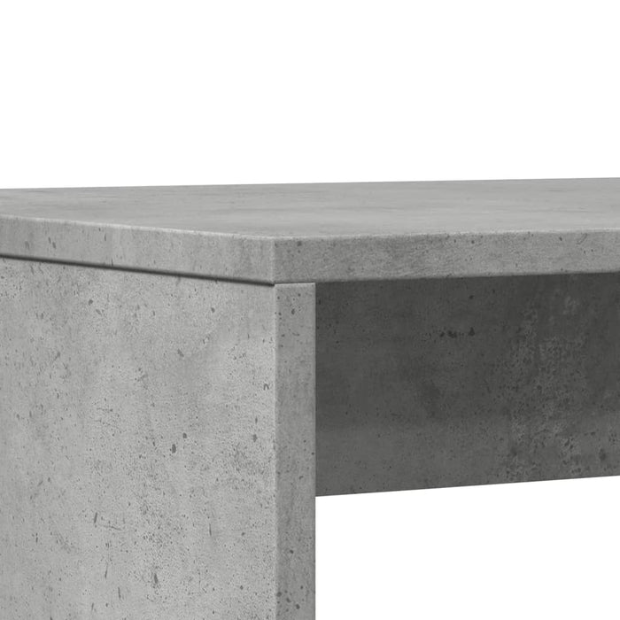 3 Piece Dining Table And Bench Set Concrete Grey Engineered Wood Nppptt