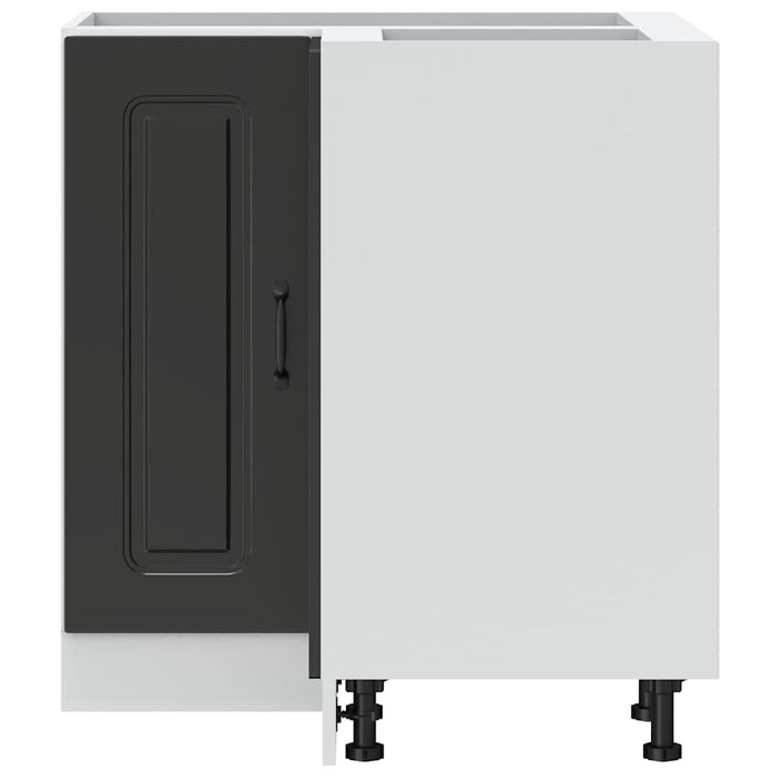 Kitchen Corner Base Cabinet Kalmar Black Engineered Wood Nptpbn