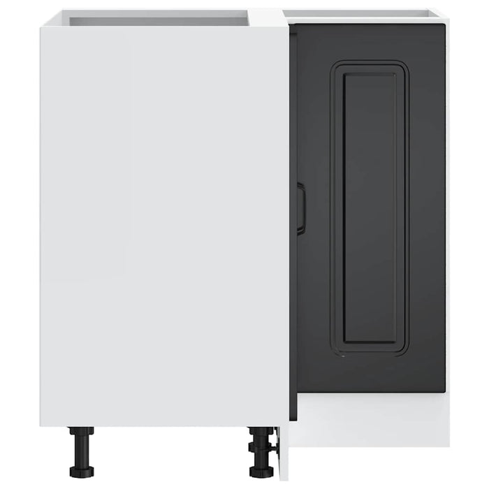 Kitchen Corner Base Cabinet Kalmar Black Engineered Wood Nptpbn