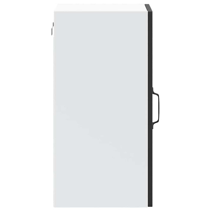 Kitchen Wall Cabinet With Glass Door Kalmar Black Engineered Wood Nptpxn