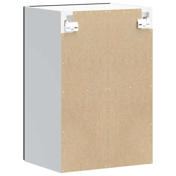 Kitchen Wall Cabinet With Glass Door Kalmar Black Engineered Wood Nptpxn