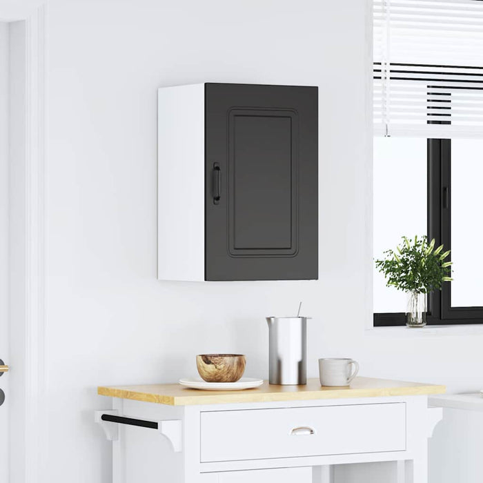 Kitchen Wall Cabinet Kalmar Black Engineered Wood Nptpan