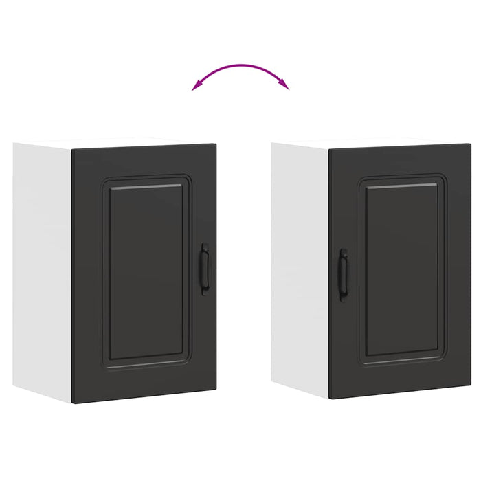 Kitchen Wall Cabinet Kalmar Black Engineered Wood Nptpan