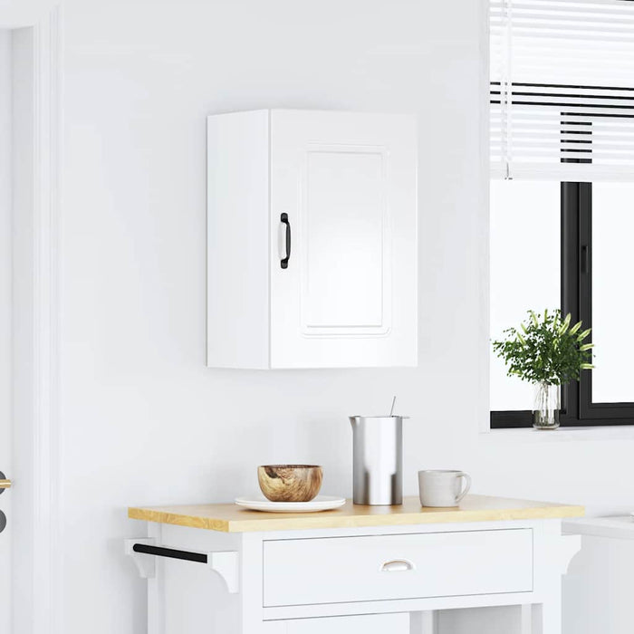 Kitchen Wall Cabinet Kalmar Glossy Look White Engineered Wood Nptpak